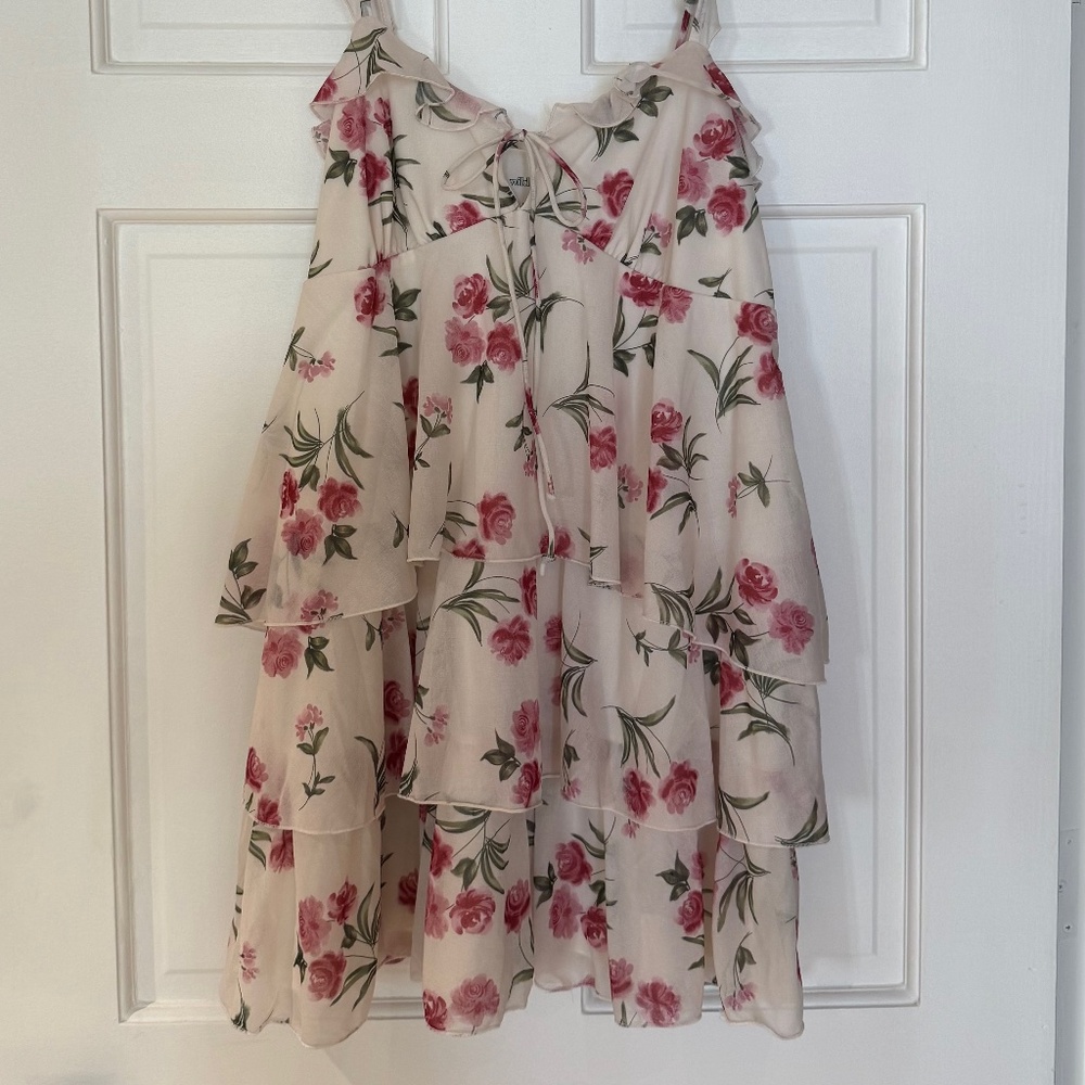 White Floral Mini Dress